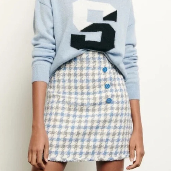 Sandro Dresses & Skirts - Sandro Paris Calia Houndstooth Mini Skirt
